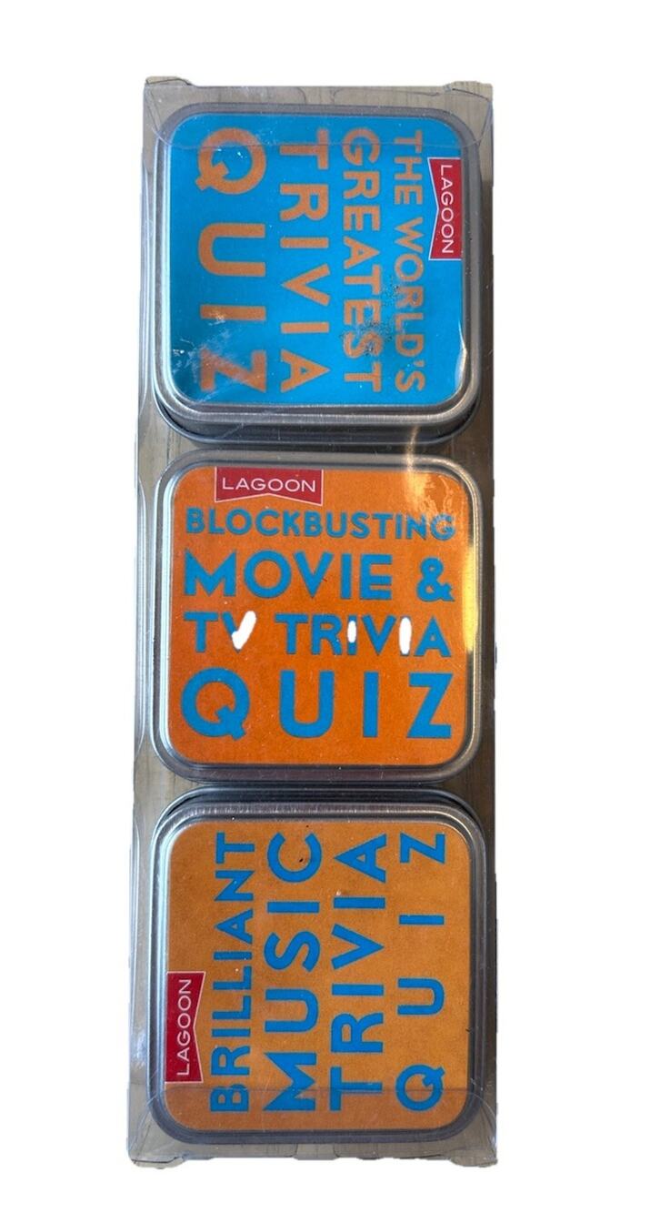 Lagoon Trivia Quiz Three Pack: Family Fun Tin Cases Game Night